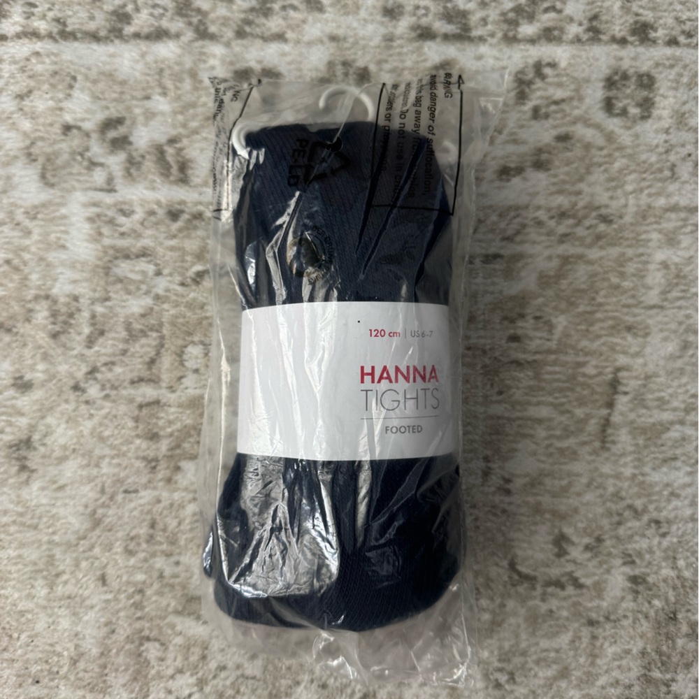 Hanna Andersson Navy Footed Tights NIB